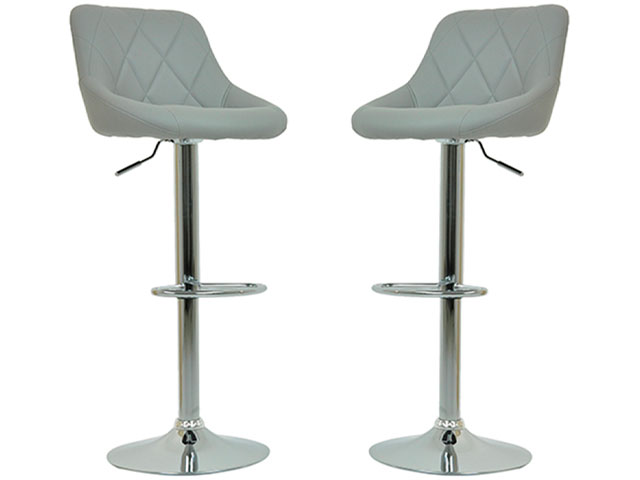 grey bar stools with seat back from Lakeland