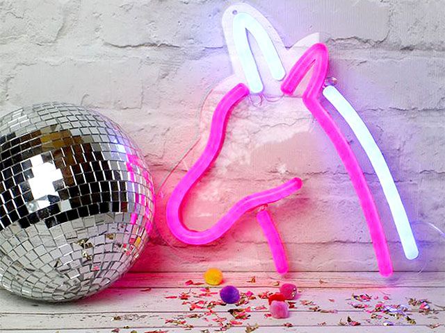 liemlace unicorn - 5 of the best neon signs - shopping - goodhomesmagazine.com