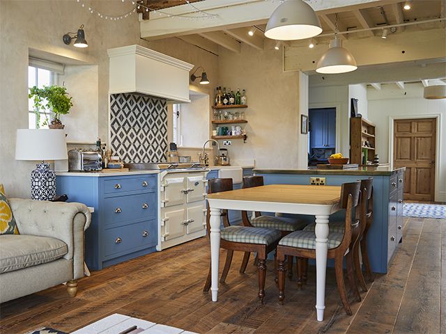 min company barker kitchen in blue - goodhomesmagazine.com