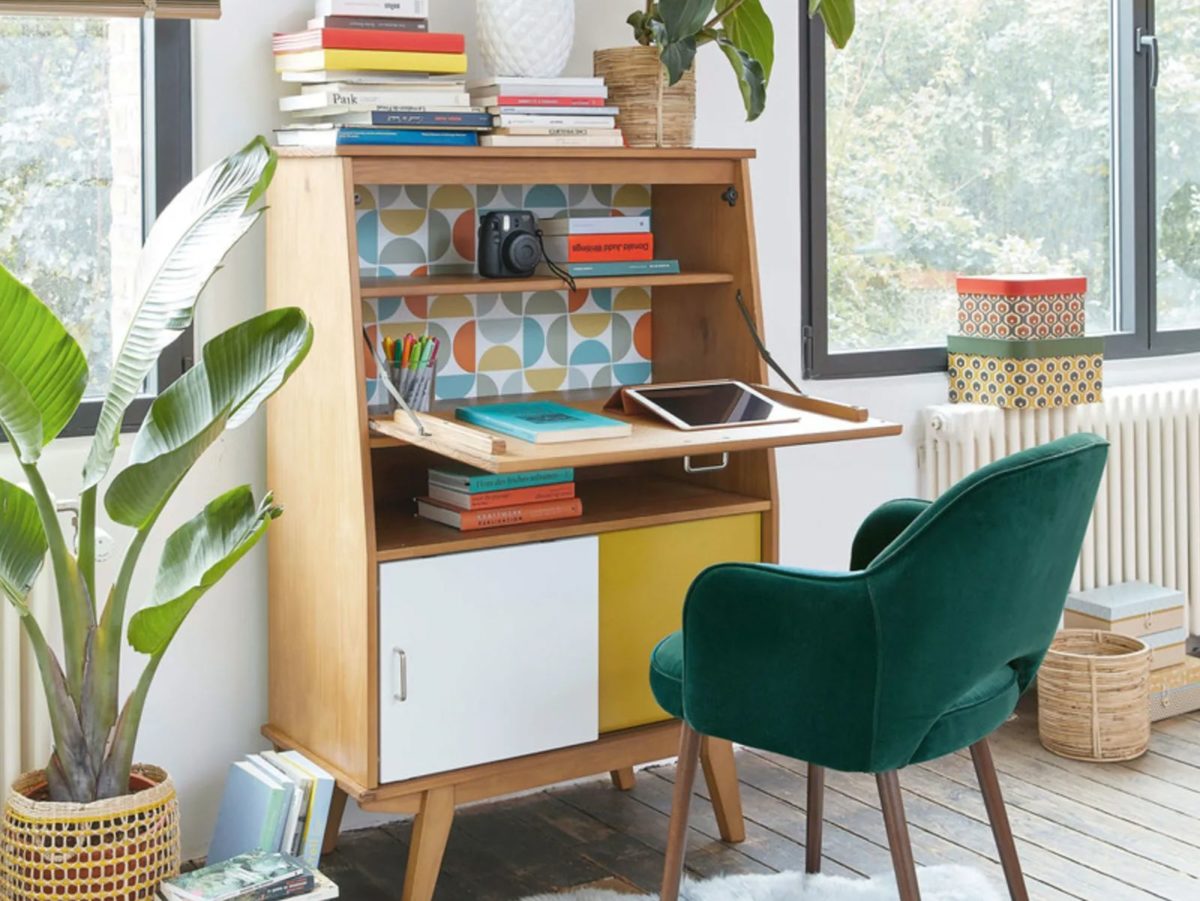 maisons du monde tricolour writing desk for home office - goodhomesmagazine.com