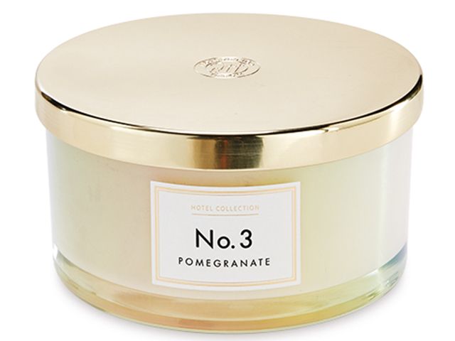 pomegranate candle - aldi launches luxury hotel candle collection - news - goodhomesmagazine.com