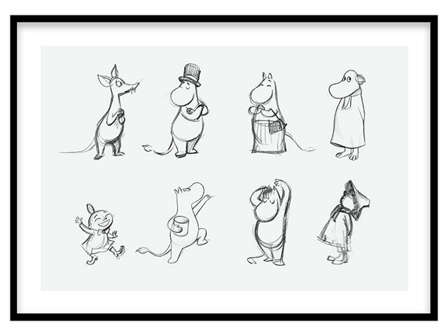 Desenio Moomin Characters No2 wall art print - goodhomesmagzine.com