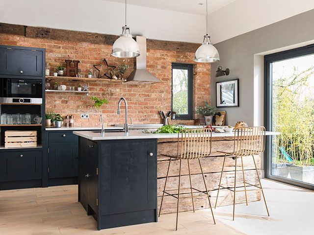 hornsby rustic brick and timber kitchen - goodhomesmagazine.com