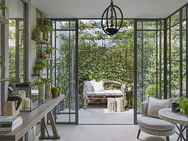 interior designer louise bradley's garden room - home tour - goodhomesmagazine.com
