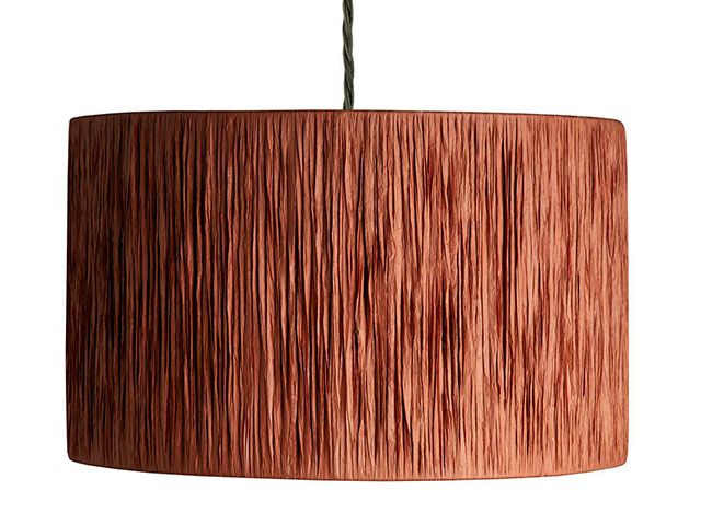 red raffia pendant light fro pooky - goodhomesmagazine.com