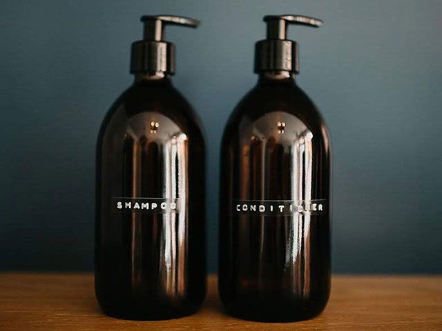 refillable shampoo and conditioner bottles - goodhomesmagazine.com
