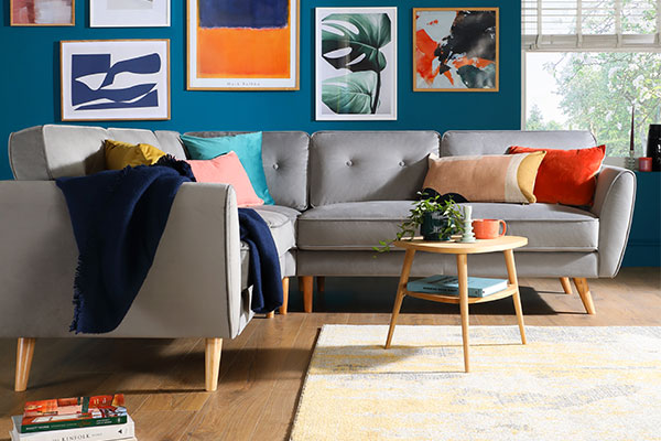 Complementary colours are a great way to add a fun look to a room