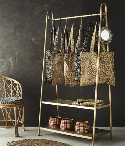 brass clothes rail - 6 stylish clothes rails - bedroom - goodhomesmagazine.com