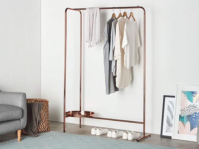 copper clothes rail - 6 stylish clothes rails - news - goodhomesmagazine.com