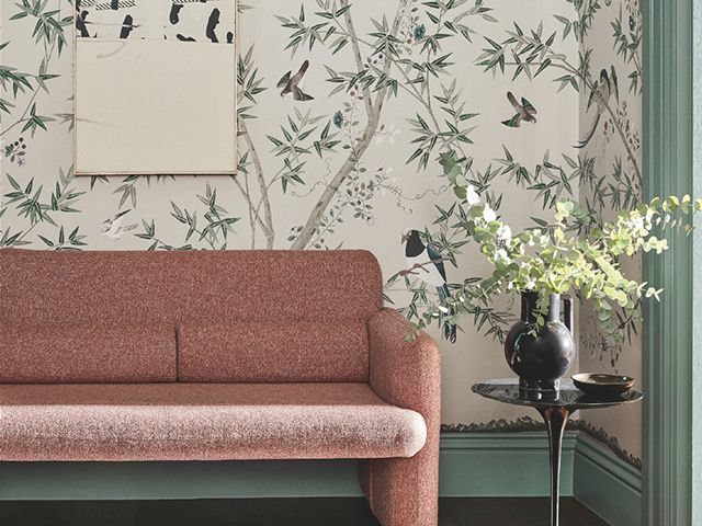 floral wallpaper design for living room
