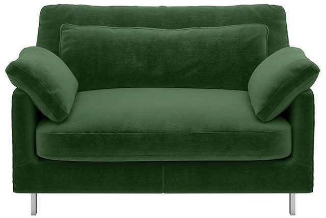 green velvet loveseat from habitat