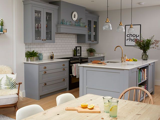 grey shaker style kitchen - good homes 2018 - goodhomesmagazine.com