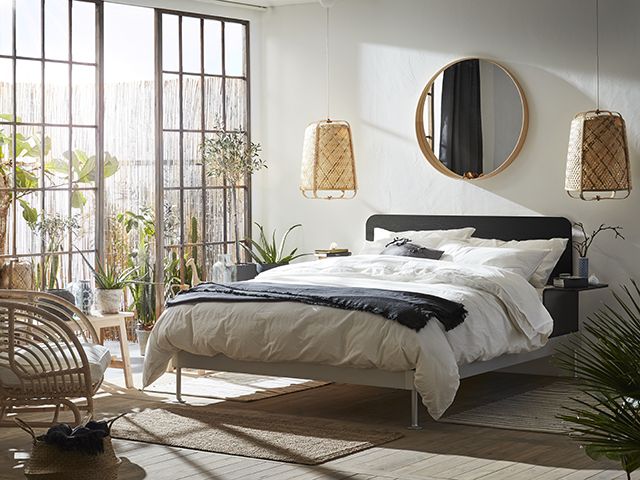 calm bedroom scheme from ikea - goodhomesmagazine.com