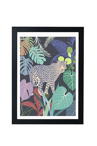 leopard botanical art print in black frame - sneak peek: new botanical range from Very - shopping - goodhomesmagazine.com
