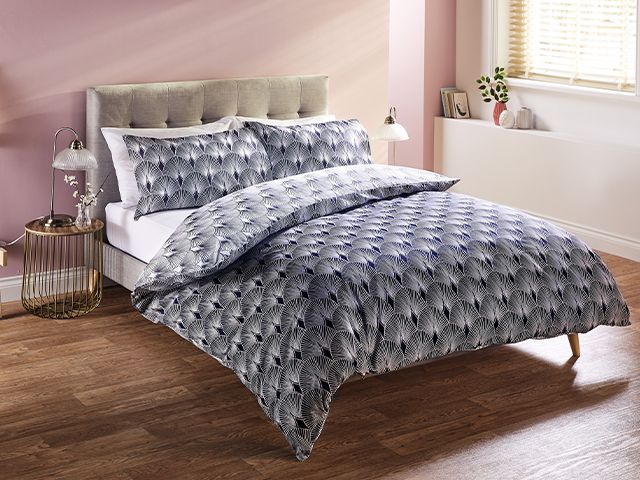 monochrome art deco bedding - aldi launches stylish bedding range - news - goodhomesmagazine.com