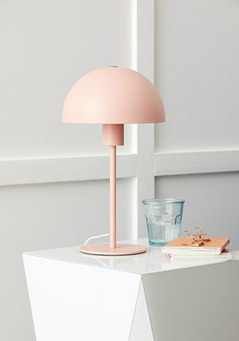 pastel pink table lampp - lighting trends for spring summer 2020 - inspiration - goodhomesmagazine.com