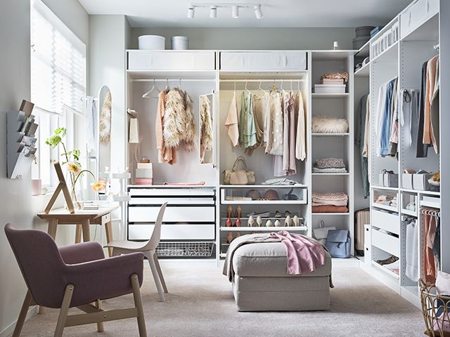 pax modular storage system in wardrobe combination from ikea - goodhomesmagazine.com