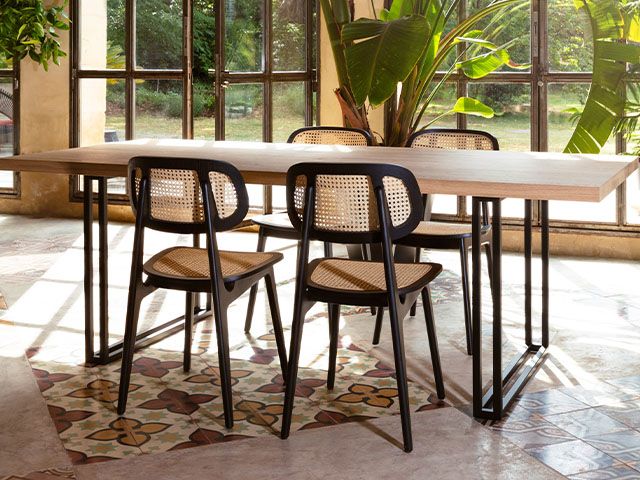 rattan and black dining chair - 7 of the most on-trend dining chairs - dining - goodhomesmagazine.com