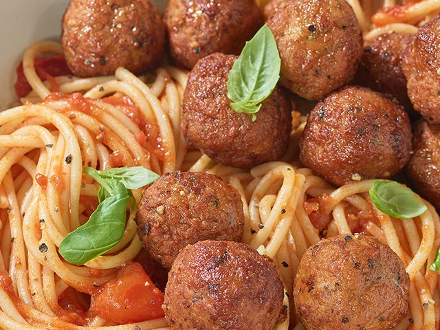 Tomato and basil meatballs - Credit: Linda McCartney