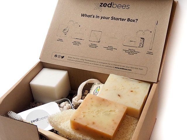 starter box of eco bathroom products from zed bee - goodhomesmagazine.com