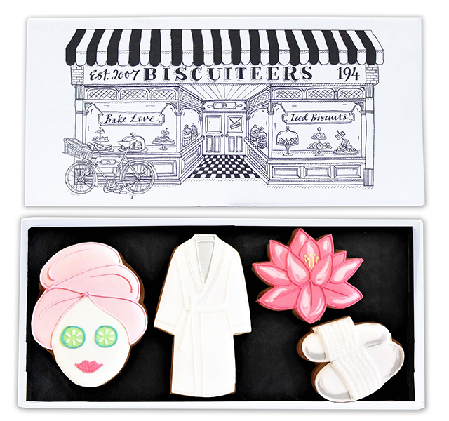 Spa day biscuits, £25, Biscuiteers