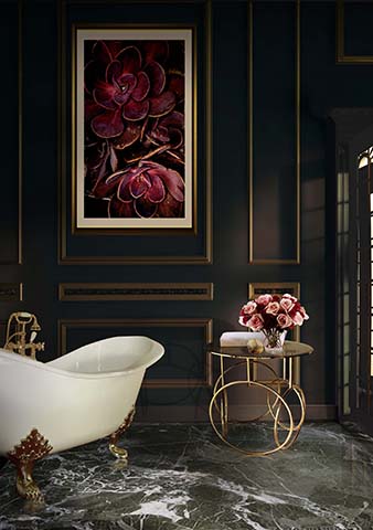 dark glamorous bathroom - the hottest kitchen and bathroom trends for 2020 - bathroom - goodhomesmagazine.com