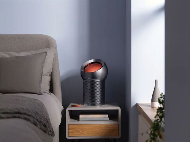 dyson air purifier in bedroom - goodhomesmagazine.com