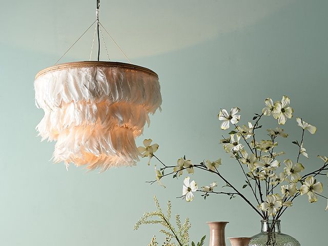 feather chandelier - 5 chandeliers to suit every interior style - shopping - goodhomesmagazine.com