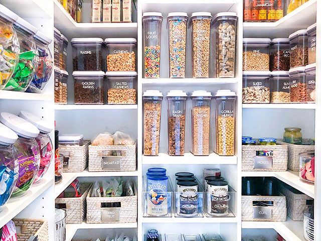 organised pantry in Khloe Kardashian's home - goodhomesmagazine.com