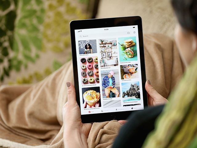 ipad with pinterest screen - good homes