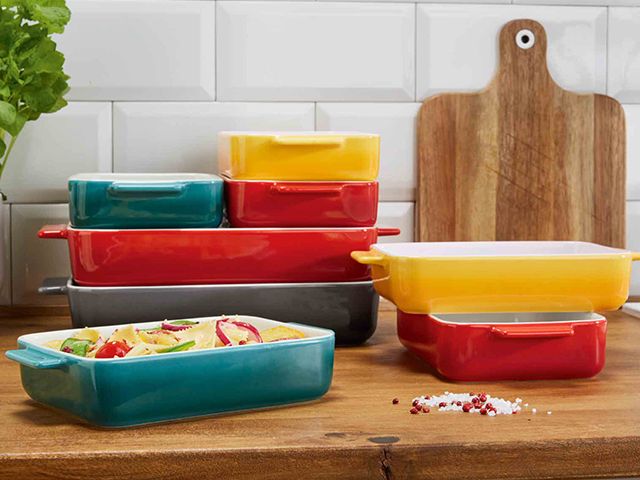 le creuset style crockery - lidl launches colourful design-inspired kitchen collection - news - goodhomesmagazine.com