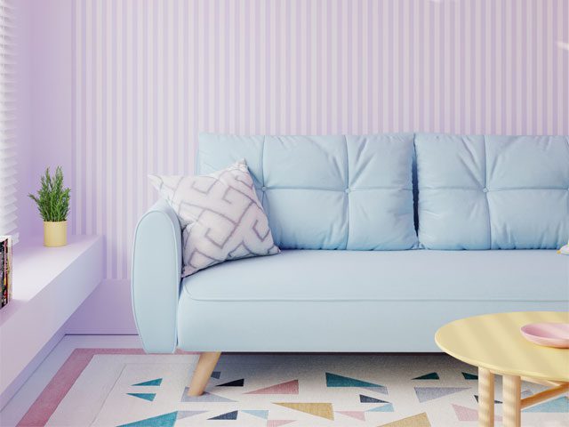 Bobbi Beck lilac stripe wallpaper