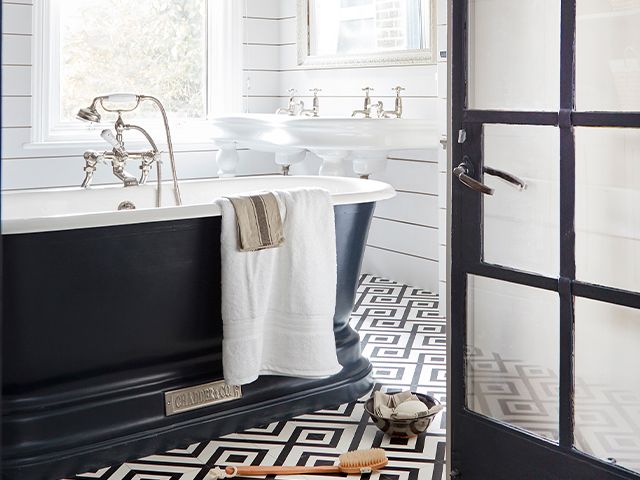 monochrome traditional bathroom - 4 monochrome bathroom Instagram looks - bathroom - goodhomesmagazine.com