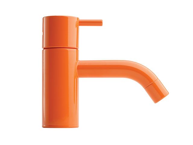 bright orange bathroom tap - goodhomesmagazine.com