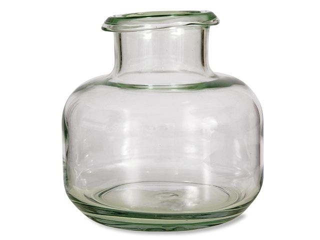 amara glass bottle made from recycled glass - goodhomesmagazine.com