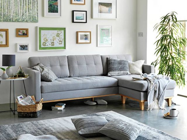 argos grey chaise sofa - chaise sofas: our favourite comfortable and stylish designs - living room - goodhomesmagazine.com