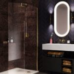 black and gold bathroom scheme - how to use black in your bathroom - bathroom - goodhomesmagazine.com