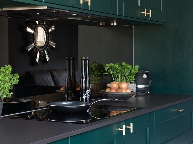 black and green kitchen look - ideas for decorating your kitchen with green - kitchen - goodhomesmagazine.com