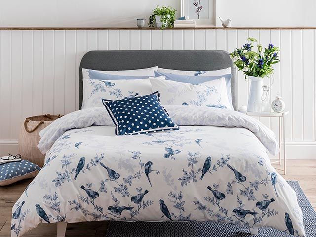 bluebird print bedding - cath kidston launches bedding range with Ashley Wilde - news - goodhomesmagazine.com