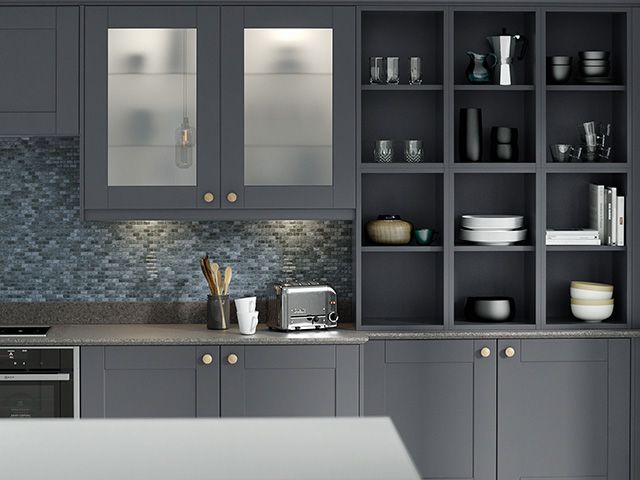 dark grey and gold kitchen - how to clear your home and mind according to an interior expert - inspiration - goodhomesmagazine.com