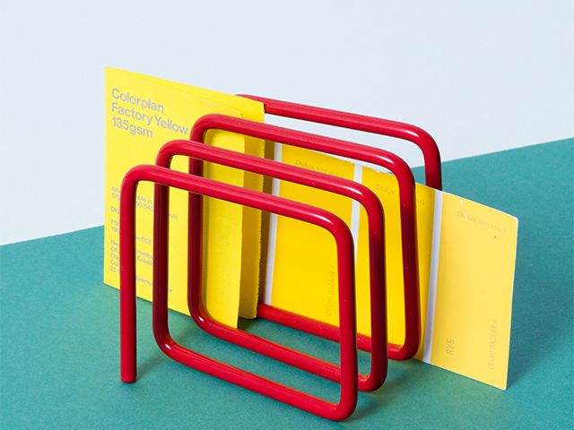 geometric letter holder - quirky office storage to jazz up your home office - home office - goodhomesmagazine.com