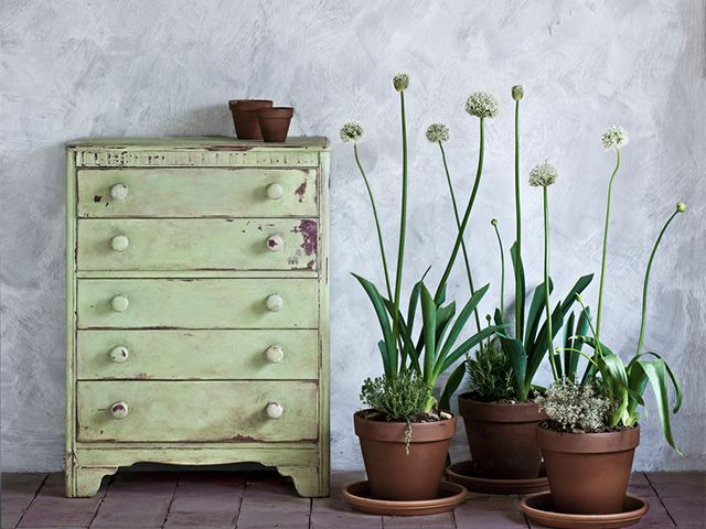 green distressed chest of drawers - what is the most popular interior style according to Google? - news - goodhomesmagazine.com