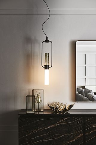 industrial hanging light - industrial living room: 5 top styling tips - living room - goodhomesmagazine.com