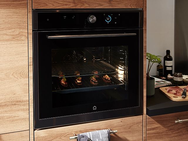 integrated oven with eco mode in modern kitchen