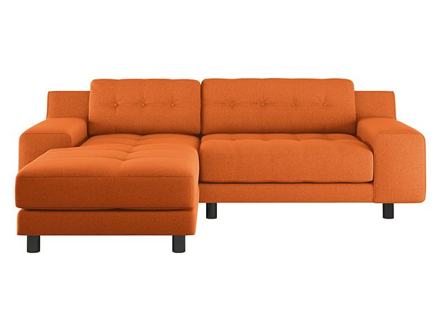 orange corner sofa - chaise sofas: our favourite comfortable and stylish designs - living room - goodhomesmagazine.com