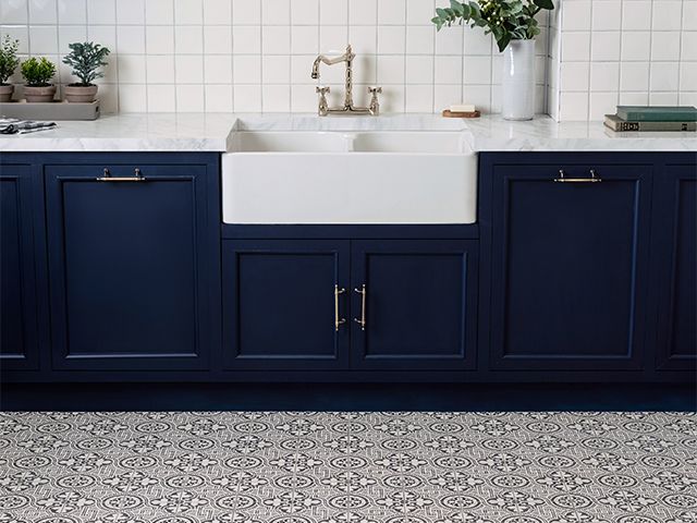 original style floor tiles - how to update your kitchen with patterned tiles - kitchen - goodhomesmagazine.com