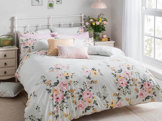 pastel floral duvet set - cath kidston launches bedding range with Ashley Wilde - news - goodhomesmagazine.com