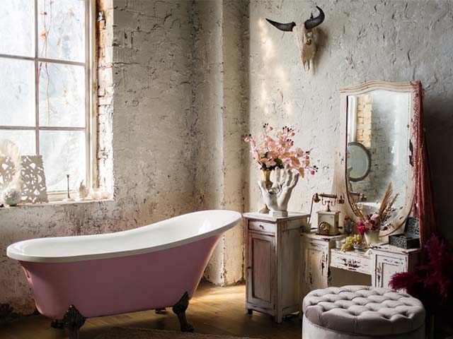 pink vintage bathroom - what is the most popular interior style according to Google? - news - goodhomesmagazine.com