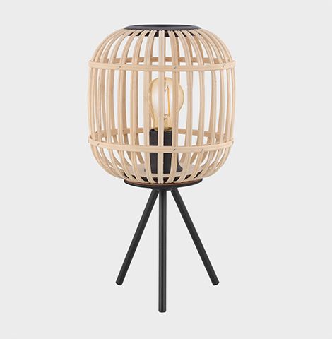 rattan desk lamp - 6 of the best statement desk lamps - home office - goodhomesmagazine.com