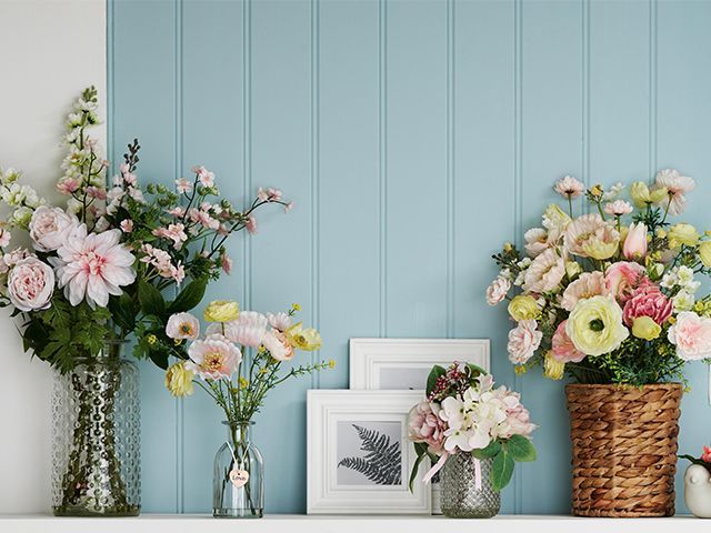 spring blooms - how to update your living room for spring - living room - goodhomesmagazine.com